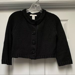 WHBM Black Cropped Cardigan Shrug Sz XS